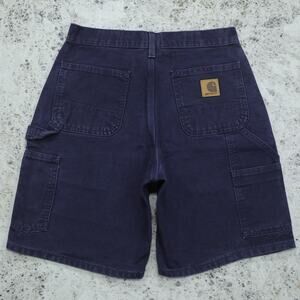RARE Vintage Carhartt B25 MDT Midnight Blue Carpenter Shorts 30x8.5